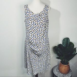 GERARD DAREL Silk Butterfly Print Slip Dress FR40